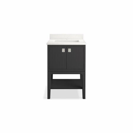 Kohler 24 in. Bathroom Vanity Cabinet With Sink And Quartz Top in Ferrous Grey 35024-DWG